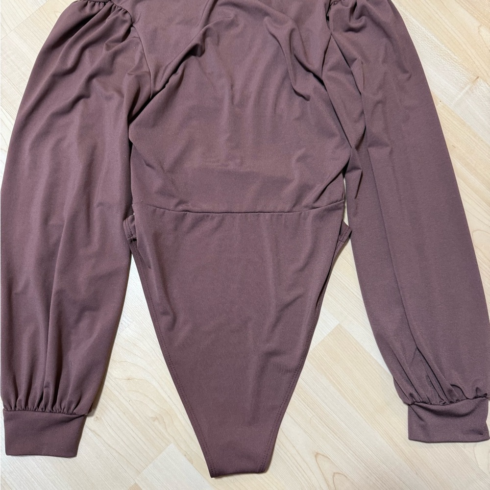 SHEIN Brown Long Sleeve Bodysuit - Picture 5 of 5